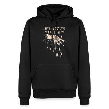 J’ai un cristal pour çagéologuesfossilspromiseg - Sweat à capuche Premium bio Homme - noir - Devant - Nico (187cm)