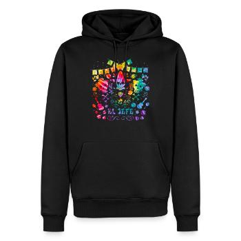 El Jefe El Dia de Los Muertos Day of the Dead - Men’s Premium Organic Hoodie - black - Front - Nico (187cm)