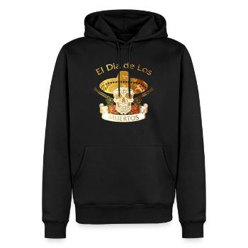 El Dia de Los Muertos Day of the Dead Sugar Skull - Men’s Premium Organic Hoodie - black - Front - Nico (187cm)