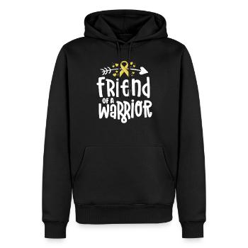Freund eines Kriegers Unterstützungsteam Krebs im Kindesalter - Männer Premium Bio Hoodie - Schwarz - Vorne - Nico (187cm)