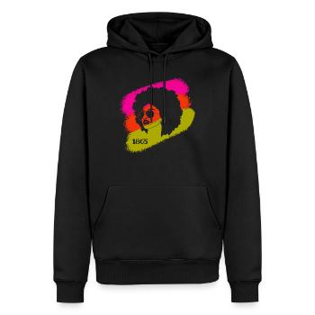 Juneteenth 1865 Afroamerikaner Afrikanische Frau - Männer Premium Bio Hoodie - Schwarz - Vorne - Nico (187cm)