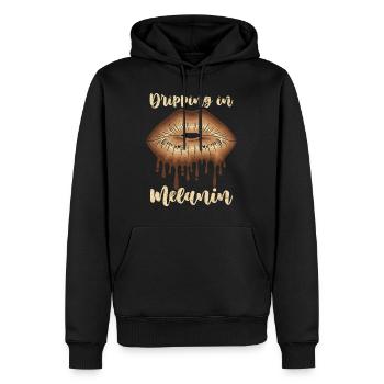 Melanin Schokolade Lippen Afrikanische Frau - Männer Premium Bio Hoodie - Schwarz - Vorne - Nico (187cm)