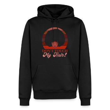 Afro Cheveux Afro Look Curls Femme Africaine - Sweat à capuche Premium bio Homme - noir - Devant - Nico (187cm)
