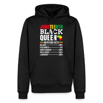 Juneteenth Black Queen Afrikanische Frau - Männer Premium Bio Hoodie - Schwarz - Vorne - Nico (187cm)
