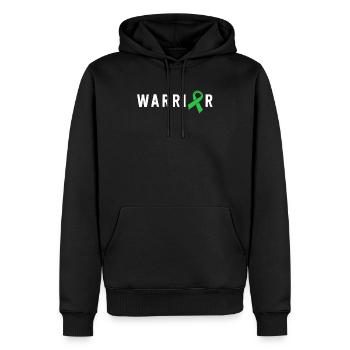 Mental Health Warrior Green Ribbon Bewusstsein - Männer Premium Bio Hoodie - Schwarz - Vorne - Nico (187cm)