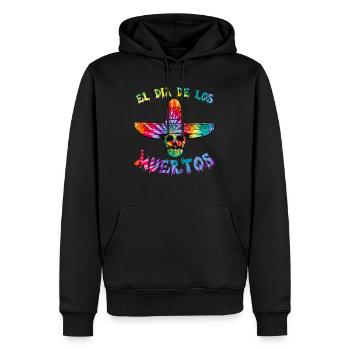 El Dia de Los Muertos Day of the Dead Sugar Skull - Men’s Premium Organic Hoodie - black - Front - Nico (187cm)
