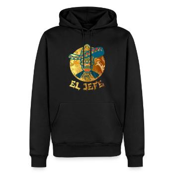 El Dia de Los Muertos Tag des toten Zuckerschädels - Männer Premium Bio Hoodie - Schwarz - Vorne - Nico (187cm)