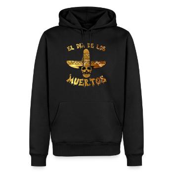 El Dia de Los Muertos Day of the Dead Sugar Skull - Men’s Premium Organic Hoodie - black - Front - Nico (187cm)