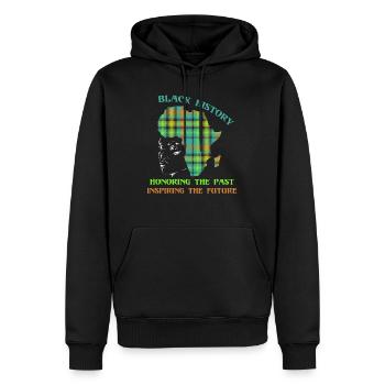 Black History Inspiring the the future Afrika - Männer Premium Bio Hoodie - Schwarz - Vorne - Nico (187cm)