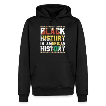Black History American History Geschichte Afrika - Männer Premium Bio Hoodie - Schwarz - Vorne - Nico (187cm)
