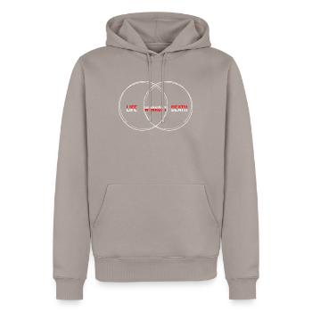 Cadeau pour sportif Workout WOD Musculation Sport - Sweat à capuche Premium bio Homme - taupe - Devant - Nico (187cm)