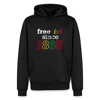 Juneteenth frei seit 1865 Black History USA Afrika - Männer Premium Bio Hoodie - Schwarz - Vorne - Nico (187cm)