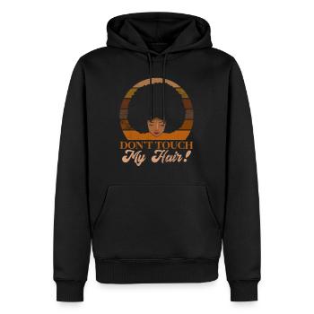Afro Cheveux Afro Look Curls Femme Africaine - Sweat à capuche Premium bio Homme - noir - Devant - Nico (187cm)