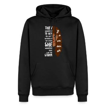 Femmes fortes Histoire des Noirs Femme africaine - Sweat à capuche Premium bio Homme - noir - Devant - Nico (187cm)