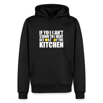 Kann Hitze nicht ertragen Bleiben Sie außerhalb der Küche Pickleball pl - Männer Premium Bio Hoodie - Schwarz - Vorne - Nico (187cm)