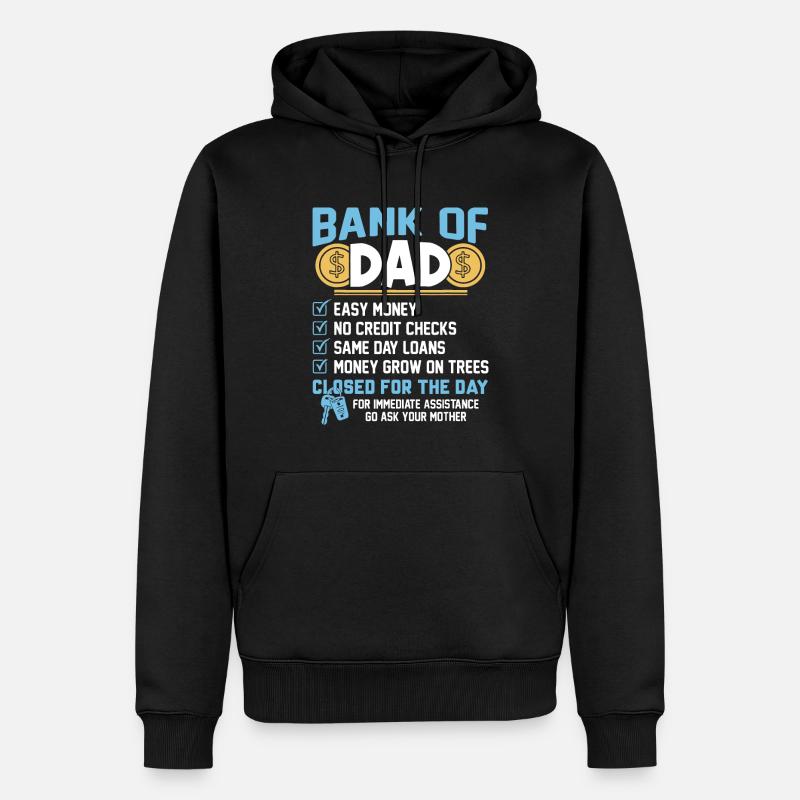 Banque de papa - Sweat à capuche Premium bio Homme - noir