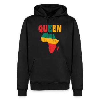 Afrika African Queen Black Pride Afrikanische Frau - Männer Premium Bio Hoodie - Schwarz - Vorne - Nico (187cm)