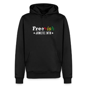 Juneteenth Black History Independence Africa - Sweat à capuche Premium bio Homme - noir - Devant - Nico (187cm)