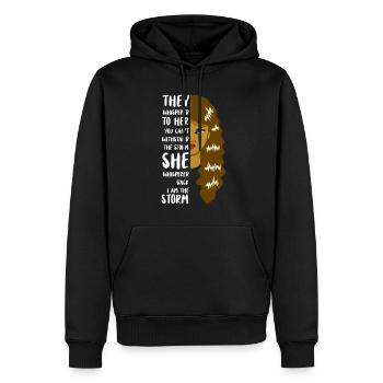 Femmes fortes Histoire des Noirs Femme africaine - Sweat à capuche Premium bio Homme - noir - Devant - Nico (187cm)