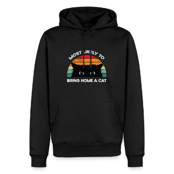 Les plus susceptibles de ramener à la maison un chat, de charmants amoureux des chats - Sweat à capuche Premium bio Homme - noir - Devant - Nico (187cm)