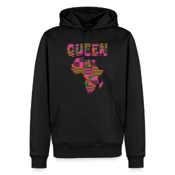 Afrika African Queen Black Pride Afrikanische Frau - Männer Premium Bio Hoodie - Schwarz - Vorne - Nico (187cm)