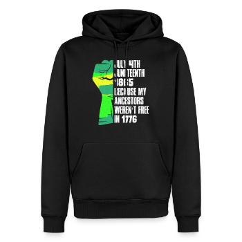 Juneteenth frei seit 1865 Black History USA Afrika - Männer Premium Bio Hoodie - Schwarz - Vorne - Nico (187cm)