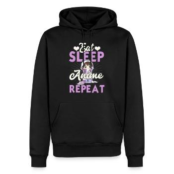Manger dormir Anime Répéter Japanese Manga Lover Cospla - Sweat à capuche Premium bio Homme - noir - Devant - Nico (187cm)