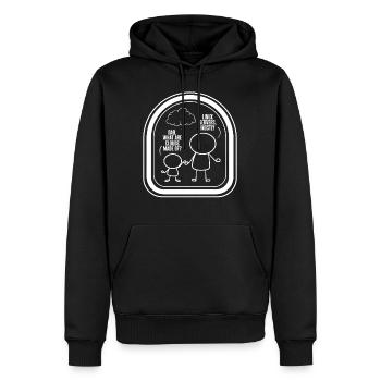Chemise de programmeur, papa de quoi sont faits les nuages - Sweat à capuche Premium bio Homme - noir - Devant - Nico (187cm)