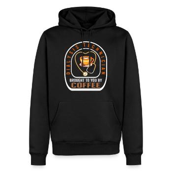 Dialysis Nurse Shirt, Dialysis Technician Brought - Men’s Premium Organic Hoodie - black - Front - Nico (187cm)