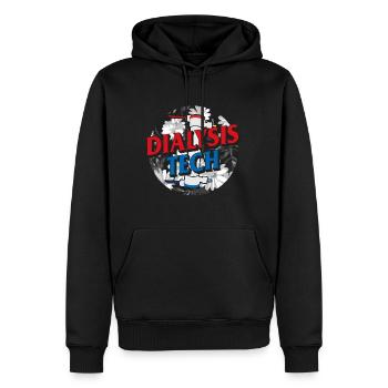 Dialysis Nurse Shirt, Dialysis Tech Floral Tee, - Männer Premium Bio Hoodie - Schwarz - Vorne - Nico (187cm)