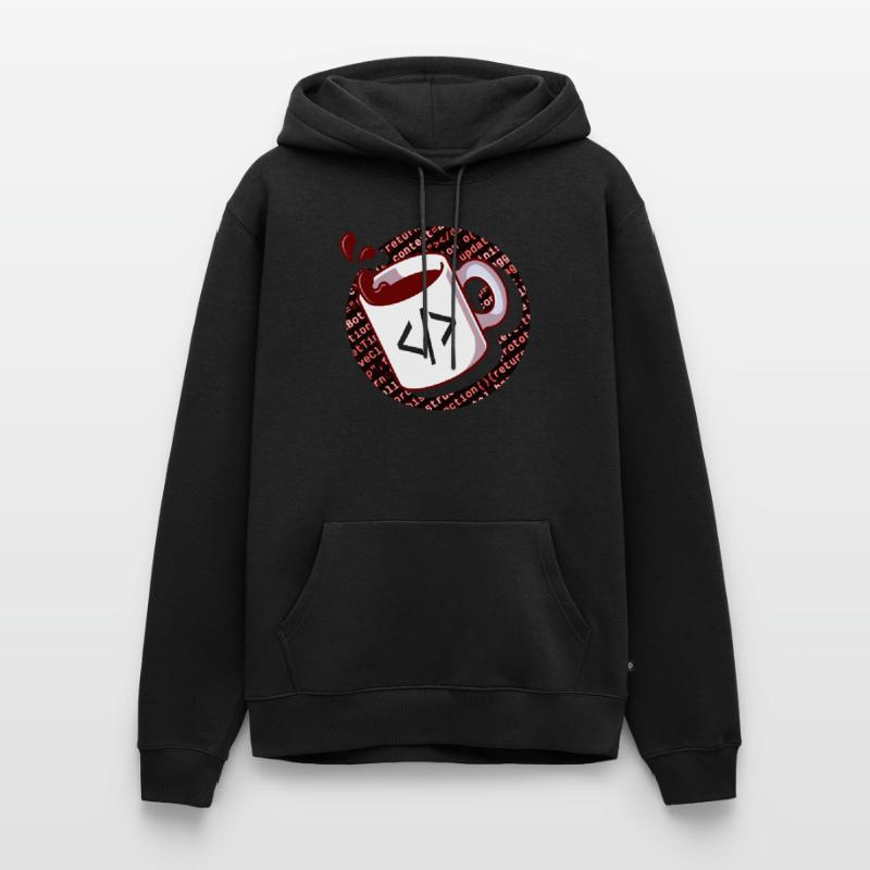 Chemise Programmeur, Code JavaScript Amateur de café Sweat à capuche Premium bio Homme