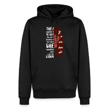 Femmes fortes Histoire des Noirs Femme africaine - Sweat à capuche Premium bio Homme - noir - Devant - Nico (187cm)