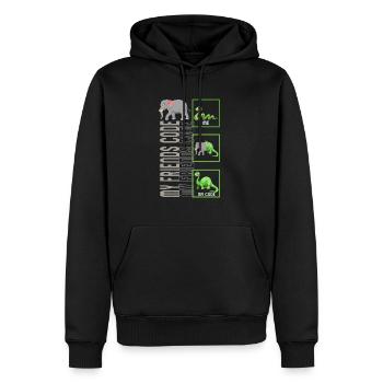 Chemise Programmeur, My Friends Code Tee, Drôle - Sweat à capuche Premium bio Homme - noir - Devant - Nico (187cm)
