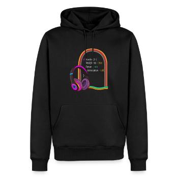 Chemise de programmeur, si le codage des écouteurs se concentre sur le tee, - Sweat à capuche Premium bio Homme - noir - Devant - Nico (187cm)