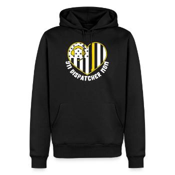 Dispatcher Shirt, Dispatcher Mom USA Flag Tee, - Men’s Premium Organic Hoodie - black - Front - Nico (187cm)