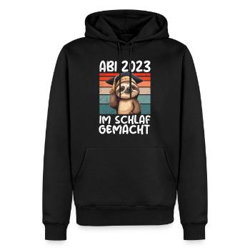 Abitur 2023 im Schlaf gemacht Abiturienten - Männer Premium Bio Hoodie - Schwarz - Vorne - Nico (187cm)