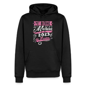 Matura 2023 mit Abstand die Besten Maturanten - Männer Premium Bio Hoodie - Schwarz - Vorne - Nico (187cm)