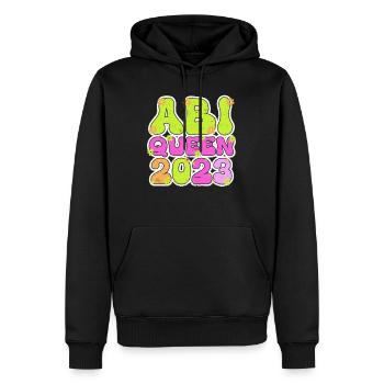 Abi Queen 2023 Abiturientin - Männer Premium Bio Hoodie - Schwarz - Vorne - Nico (187cm)