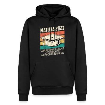 Lernen nicht Geschichte wir schrieben Sie Matura - Männer Premium Bio Hoodie - Schwarz - Vorne - Nico (187cm)