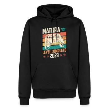 Matura Level complete Maturanten Gamer - Männer Premium Bio Hoodie - Schwarz - Vorne - Nico (187cm)