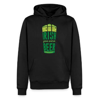 Irish you were Beer Irland St. Patrick’s Day - Männer Premium Bio Hoodie - Schwarz - Vorne - Nico (187cm)