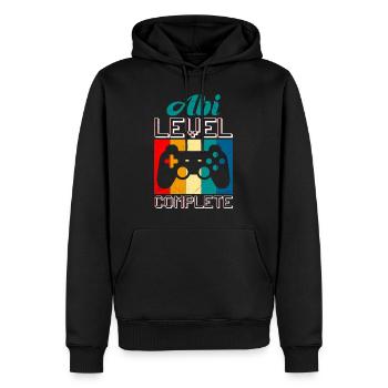 Abitur Level complete Abi 2023 Gamer - Männer Premium Bio Hoodie - Schwarz - Vorne - Nico (187cm)