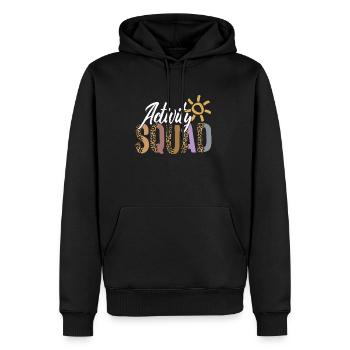 Chemise des professionnels de l’activité, Équipe d’activités - Sweat à capuche Premium bio Homme - noir - Devant - Nico (187cm)