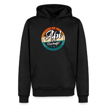 Abitur 2023 geschafft Abi Abiturient - Männer Premium Bio Hoodie - Schwarz - Vorne - Nico (187cm)