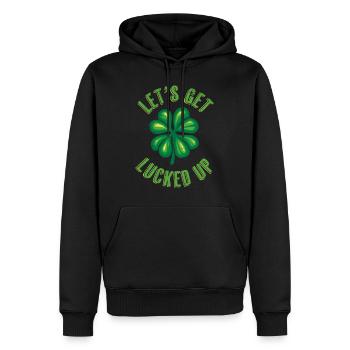 Let's get Lucked up Irland St Patrick's Day - Männer Premium Bio Hoodie - Schwarz - Vorne - Nico (187cm)
