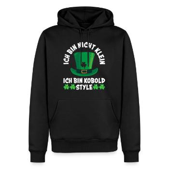 Nicht klein Kobold Größe St Patrick’s Day - Männer Premium Bio Hoodie - Schwarz - Vorne - Nico (187cm)