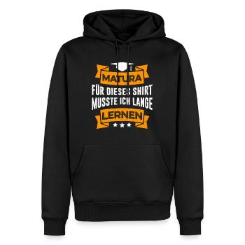 Matura 2023 musste lange lernen Maturanten 2023 - Männer Premium Bio Hoodie - Schwarz - Vorne - Nico (187cm)