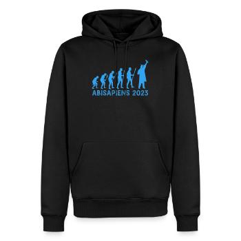 Abitur 2023 Abisapiens Abiturienten - Männer Premium Bio Hoodie - Schwarz - Vorne - Nico (187cm)