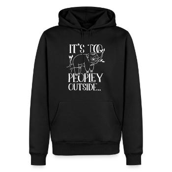 It's too peopley outside Lazy Sloths Sloth Lover - Men’s Premium Organic Hoodie - black - Front - Nico (187cm)
