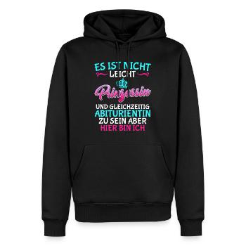 Abi 2023 Abitur ich habe fertig Abiturienten - Männer Premium Bio Hoodie - Schwarz - Vorne - Nico (187cm)